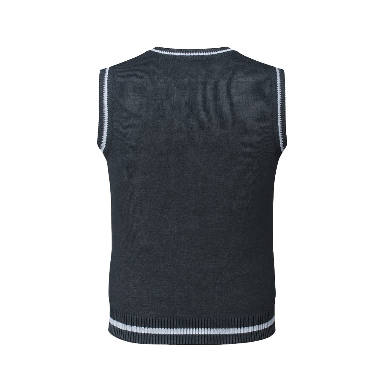 St. Xavier’s World School Winter Sleeveless Sweater (Grey – V-Neck)