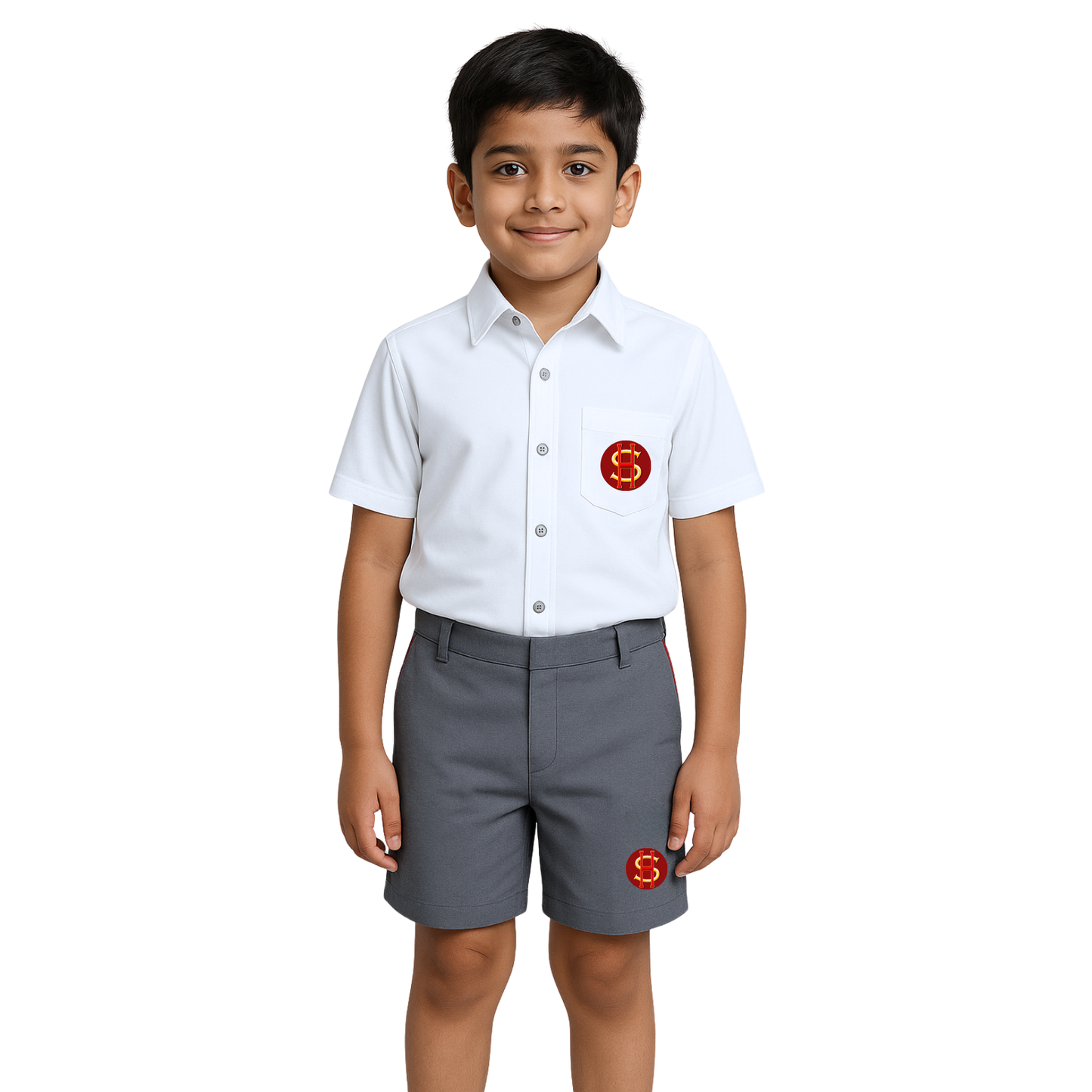 SHIS White Half-Sleeve Shirt