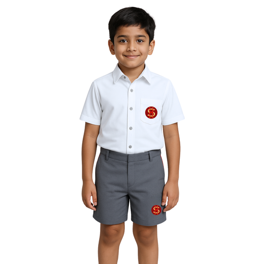 SHIS White Half-Sleeve Shirt