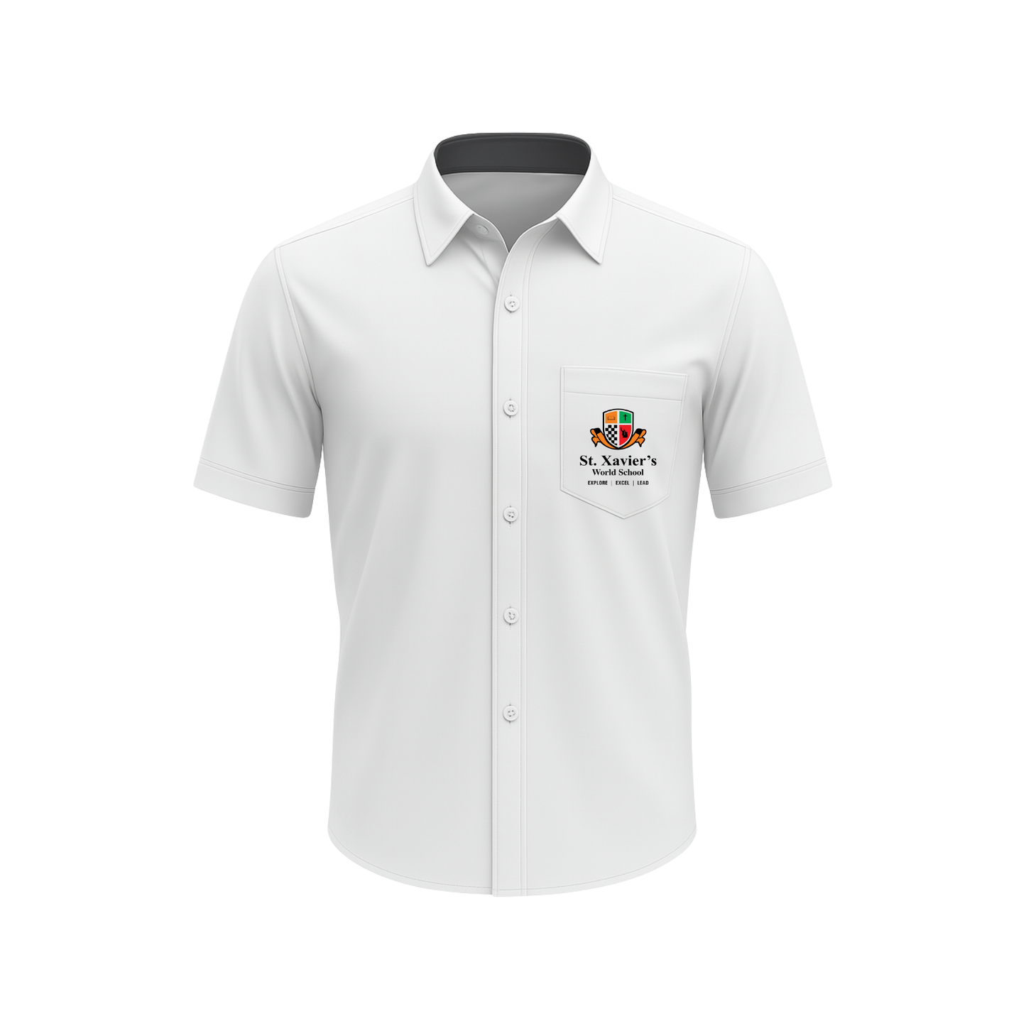 ST XAVIER'S SHIRT H/S (U) 1ST-12TH WHITE