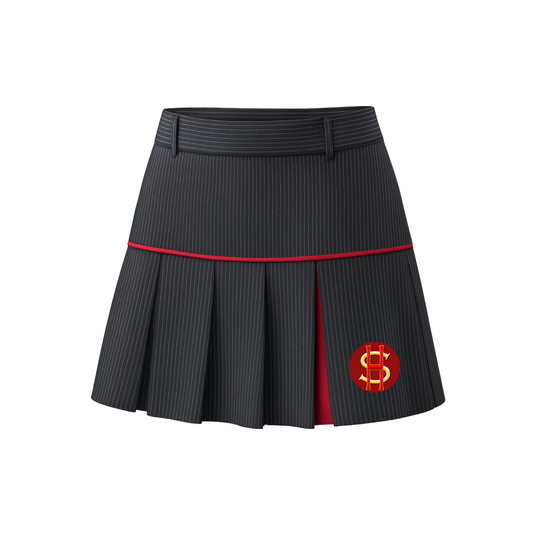 Scottish High International School Skirt U/S Striped (Black & Red)