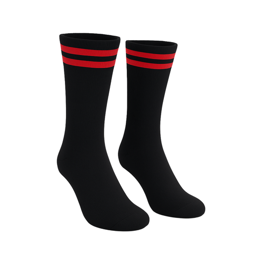 SHIS Black & Red Stripe Socks