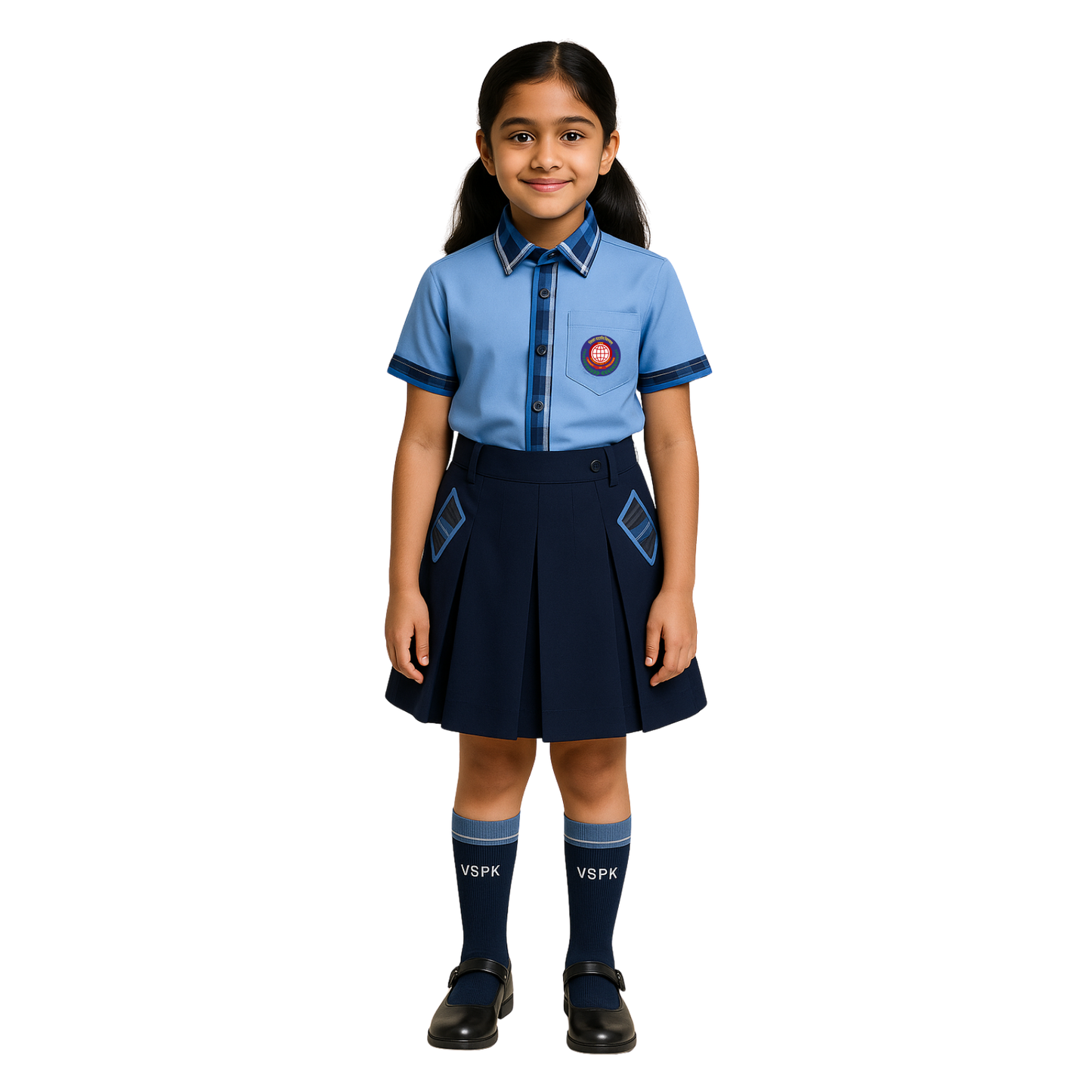 VSPK BLUE SHIRT H/S (F) 1 TO 12