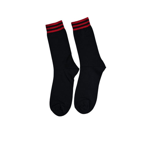 SHIS Black & Red Stripe Socks