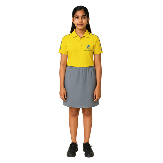 Lotus Valley Girls' Grey Wrap Skirt with Shorts