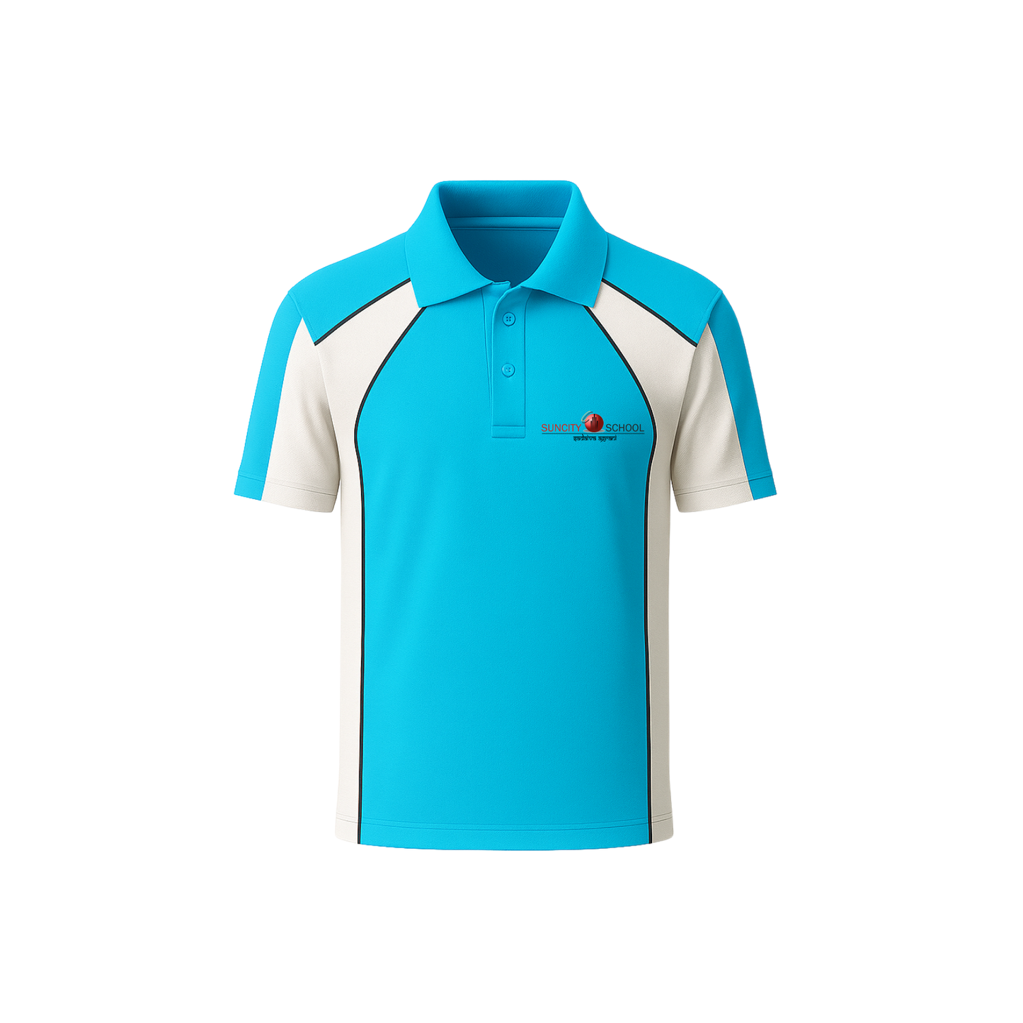 Suncity Sports Polo T-shirt ( white , Orange , Blue )
