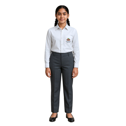 St. Xavier’s World School Winter Formal Shirt (White – Full Sleeves)
