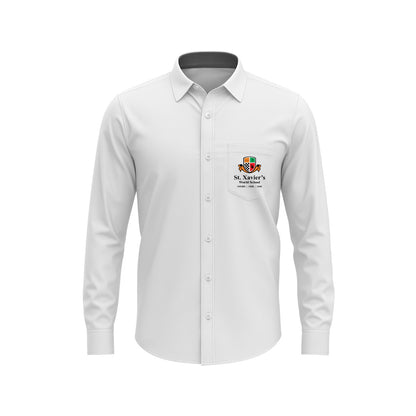 St. Xavier’s World School Winter Formal Shirt (White – Full Sleeves)